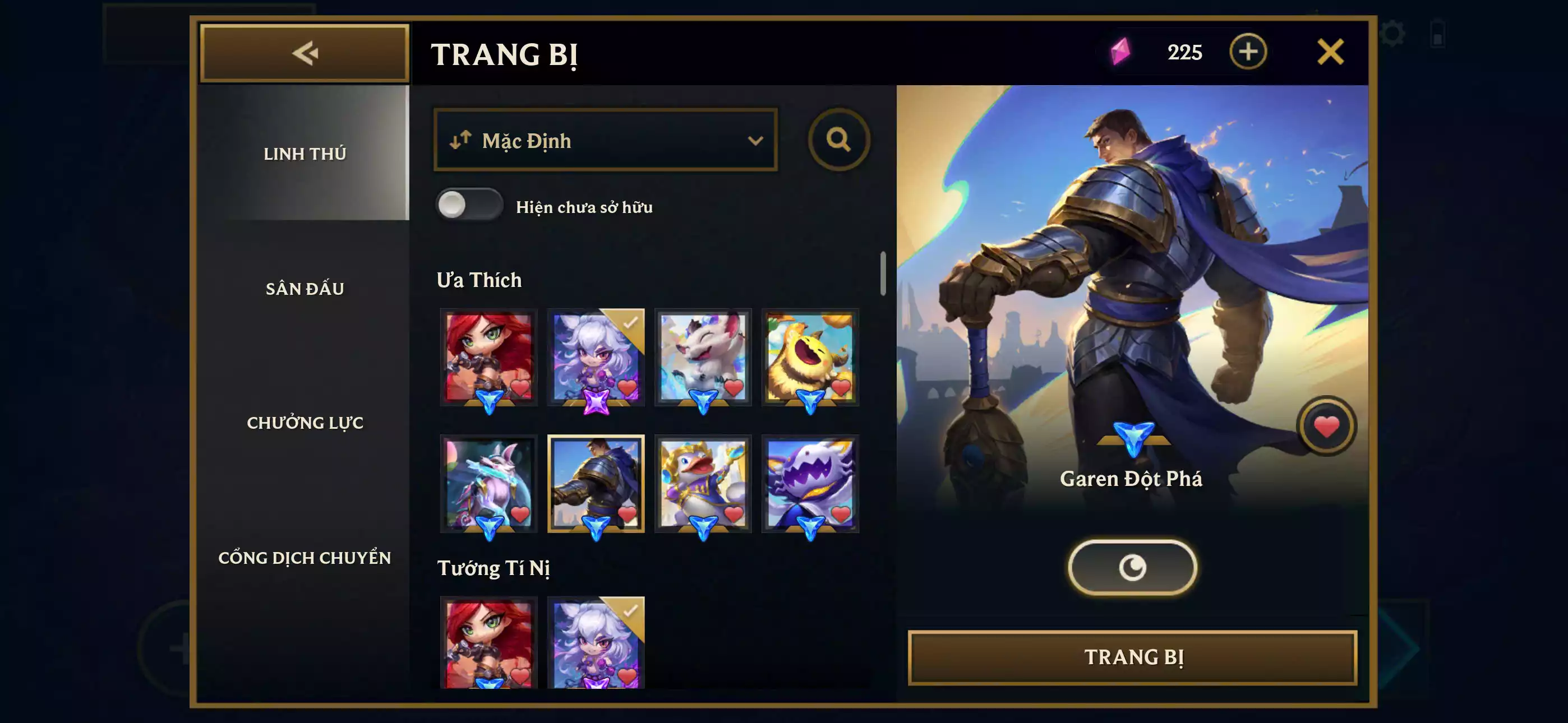 Ảnh 📮 Combo VIP [ 𝗧𝗼𝗽 𝗚𝗮𝗺𝗲 ] 📮 Set Song Hồn Hoang Thú Tí Nị ✅ Sàn - Linh Xà Thần Vực ⬆️ Chưởng Lực - Cuồng Thú Quyền - Quỷ Kiếm Darkin - Công Lý Demacia 🌠 Dư 1 Huy Chương ( Đổi Được Thêm 1 Chưởng Lực Bậc Tím ) - Vòng Quay (10/60) + 1 Huy Chương 🍁 Có Thẻ Đổi Tên Nhân Vật Miễn Phí